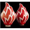Image 1 : Lot of 2 Flame shaped Glass Gas Pump Globes