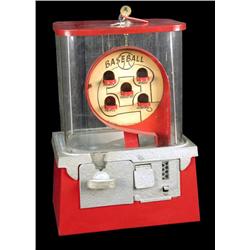 1950's Baseball Gum Machine 1 cent  Original