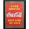 Image 1 : Coca-Cola "Curb Service" tin sign framed   1930's