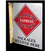Image 1 : Railway Express porcelain 2 sided flange sign
