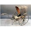 Image 1 : Amish Style Baby Buggy  Black  with Tole Painting