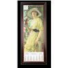 Image 1 : 1920 Coca-Cola Girl Calendar Full Pad  Framed 14"