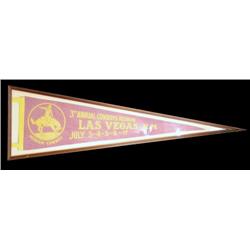 1917 Framed Rodeo Pennant Las Vegas, NM
