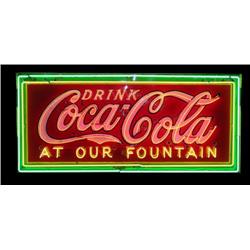 Embossed Neon Coca-Cola Sign