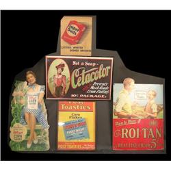 1 lot of 5 Cardboard  Advertising  Posters