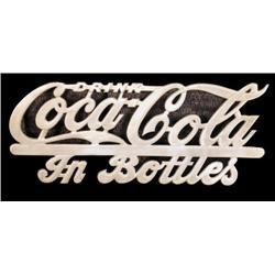 1930's Coca-Cola Truck Font script sign aluminum