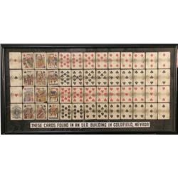 Framed deck of cards found in Goldfield, NV