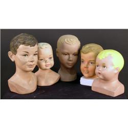 Childs Mannequin Heads  (Lot of 5)