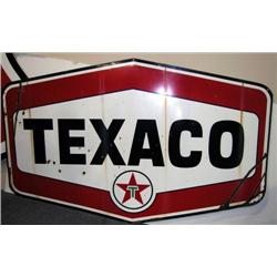 Texaco sign porcelain 2 sided   87"x54" high