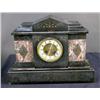 Image 1 : Black slate & onyx Mantel Clock c.1890 French