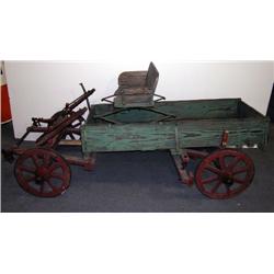 Goat Wagon Green w/ Red Wheels