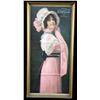 Image 1 : Coca-Cola 1914 Betty Calendar Top, Framed 14"x28"