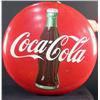 Image 1 : Coca-Cola button sign w/ bottle 24" Diam