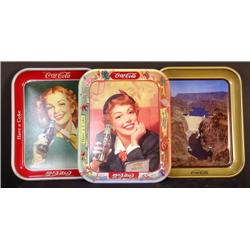1 lot of 3 Coca-Cola Serving Trays
