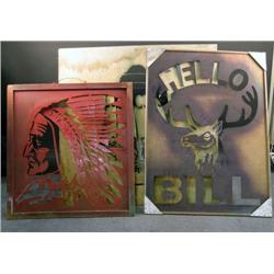 Lot of Large Stencils used for making parade bann