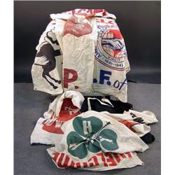 Lot of Stenciled Cloth Banners