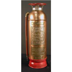 Brass foam fire extinguisher to play turn bottom 