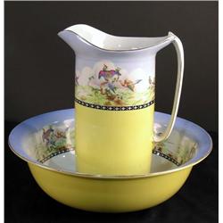 Bowl & Pitcher Wash Set, English, Parrott & Co. L
