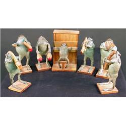 Folk-Art Frog 7 piece band   these are real bullf