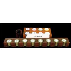Lot of 2 racks with Chip Markers, gambling