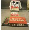 Image 1 : Lot of 2 Coca-Cola Rugs and Disney Mickey Mouse B