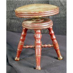 Salesman Sample Piano Stool with adjustable seat