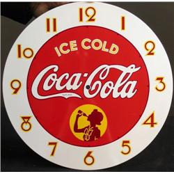 Original Coca-Cola clock face 14" diameter