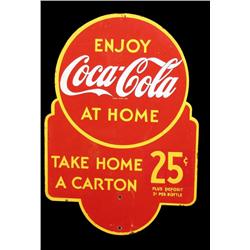 "Enjoy" Coca-Cola 2 sided rack topper sign  11"x1