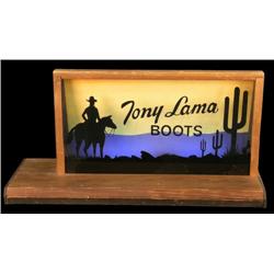 Tony Lama Boots Electric Counter Display 24" x 12