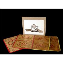 Lot of 4 Keno Boards and 1 Picture gambling