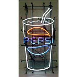 "Pepsi-Cola" Glass neon sign  30" high