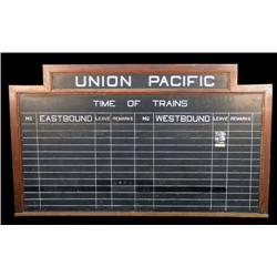 Union Pacific Railroad Schedule Board 80" x 48"