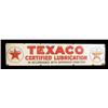 Image 1 : "Texaco"  Certified Lubrication Porcelain Sign