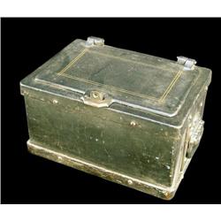 Antique Strong Box w/ Ornate Handles 13"x9"x7"