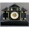Image 1 : Black Slate & Onyx Mantle Clock  French  c.1890