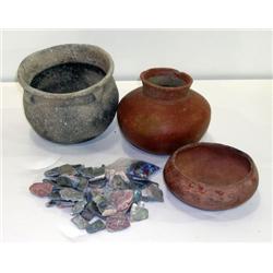 Lot of 3 Ancient Indian Pots - Maricopa