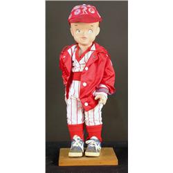 Child Mannequin Dressed in Baseball Outfit