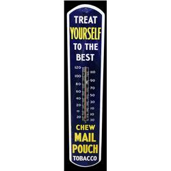"Mail Pouch" Thermometer   Porcelain   8"x 39 "
