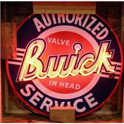 "Buick" Porcelain Neon  Sign   26" Round  Contemp