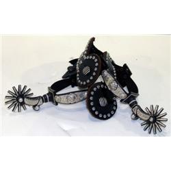 Les Vogt's "Flat Creek" Spurs with Studded Straps