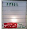 Image 1 : Coca-Cola Light-Up Menu Board with Letters  1950'
