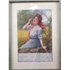 Image 1 : "Deering" Calendar 1906  Framed & Matted    19"x2