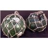 Image 1 : 1 lot of 2 "Hand-Blown" Fish-Net Floats