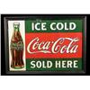 Image 1 : Coca-Cola Embossed Tin Sign "Ice Cold Sold Here"