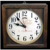 Image 1 : Coca-Cola Manual Start Clock in Wood Cabinet 14" 