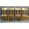 Image 1 : Oak Pressback Chairs (Lot of 4)