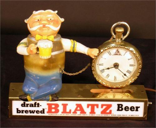 Blatz Beer Light Up Bartop Display Large Pocket