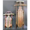 Image 1 : Wooden Sleds (Lot of 2)  Large and Small
