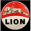 Image 1 : "Lion Gas" Porcelain  2 sided sign    60 " diamet
