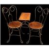 Image 1 : Ice Cream Parlor Tiny Table and 2 Chair Love Seat